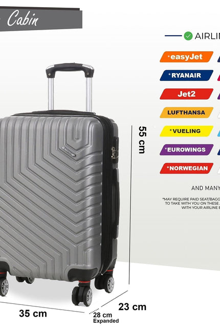 Bega Cabin Hard Shell Suitcase in Silver