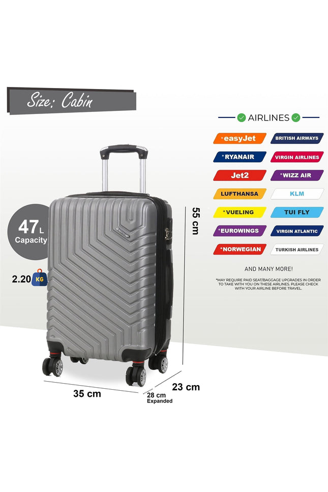 Bega Cabin Hard Shell Suitcase in Silver