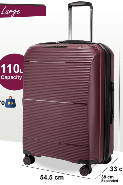 Abiko Large Hard Shell Suitcase in Burgundy