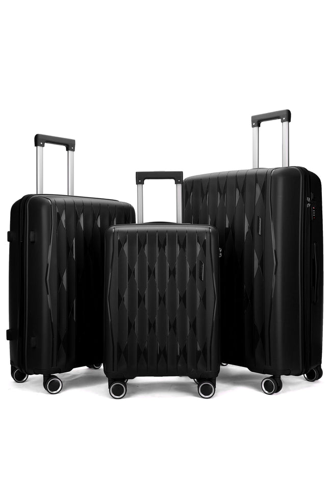 Burnaby Set of 3 Hard Shell Suitcase in Black