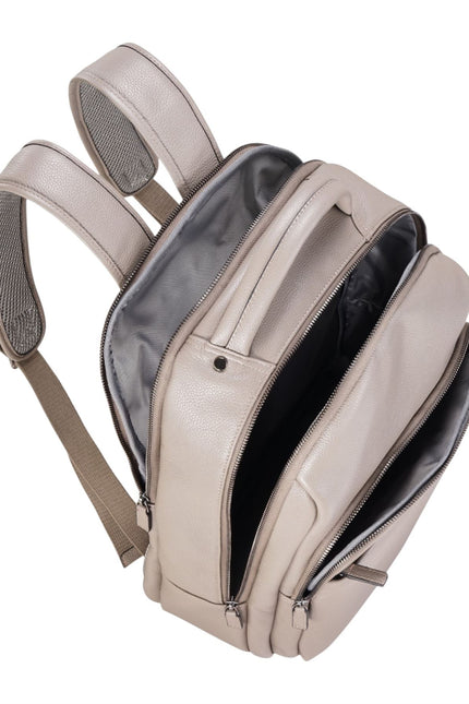 Genuine Leather Grey Vintage Rucksack Laptop Bag Travel Backpack - Capri
