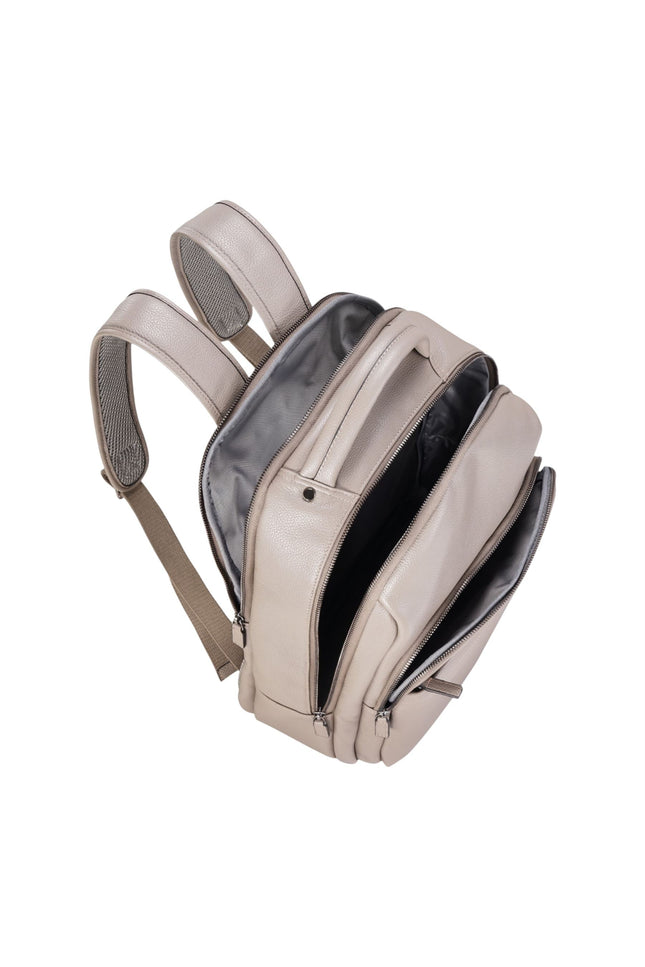 Genuine Leather Grey Vintage Rucksack Laptop Bag Travel Backpack - Capri