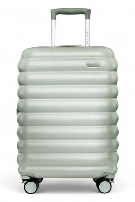 Hard Shell Cabin 37 x 22 x 55 cm Green TSA Secure Luggage Suitcase Suitable for Easyjet, Ryanair