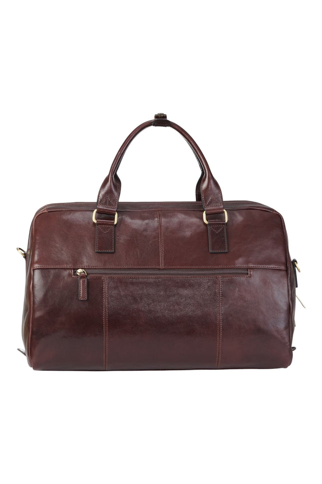 Vintage Genuine Leather Brown Holdall Duffle Gym Travel Bag - Atlas