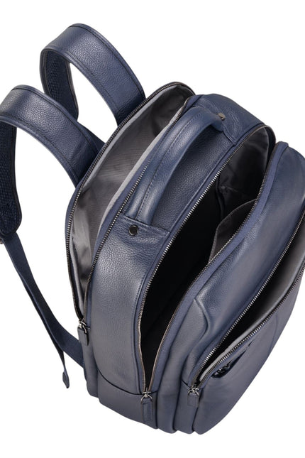 Genuine Leather Navy Blue Vintage Rucksack Laptop Bag Travel Backpack - Capri