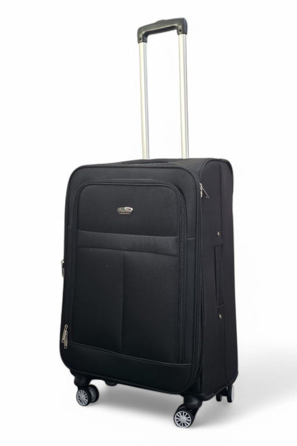 Forbes Medium Soft Shell Suitcase in Black