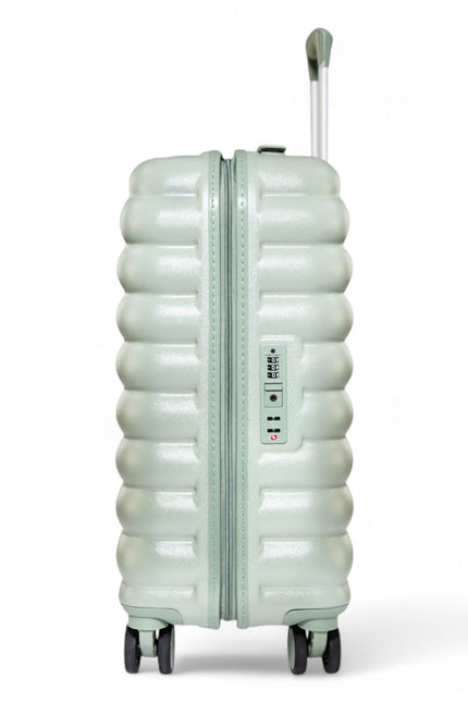 Hard Shell Cabin 37 x 22 x 55 cm Green TSA Secure Luggage Suitcase Suitable for Easyjet, Ryanair