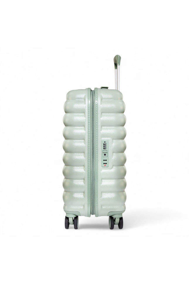 Hard Shell Cabin 37 x 22 x 55 cm Green TSA Secure Luggage Suitcase Suitable for Easyjet, Ryanair