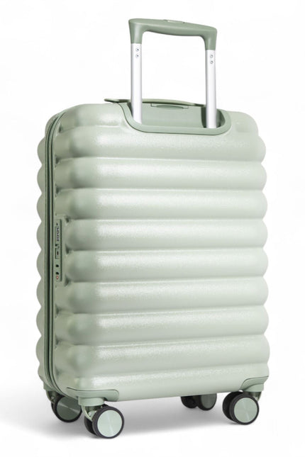 Hard Shell Cabin 37 x 22 x 55 cm Green TSA Secure Luggage Suitcase Suitable for Easyjet, Ryanair
