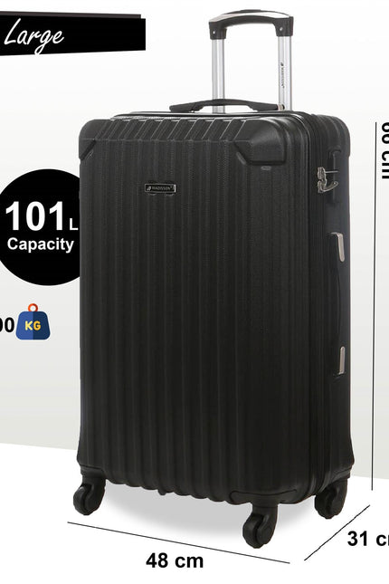 Corowa Large Hard Shell Suitcase in Black
