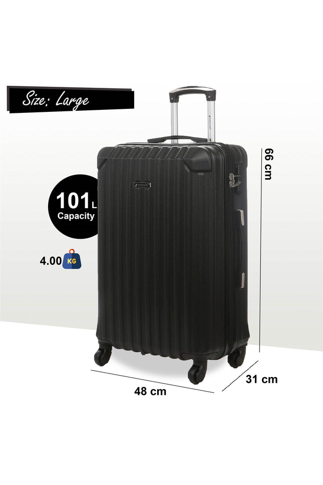 Corowa Large Hard Shell Suitcase in Black