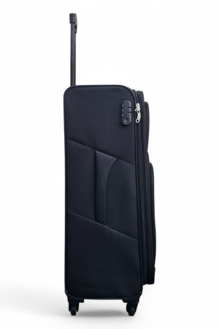 Tahara Large Soft Shell Suitcase in Black