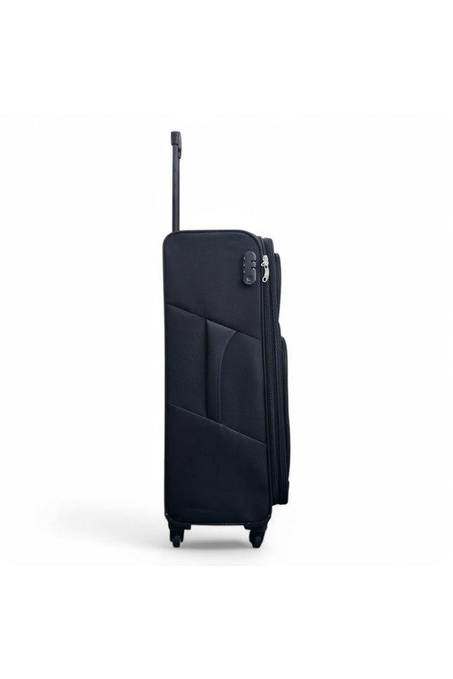 Tahara Large Soft Shell Suitcase in Black