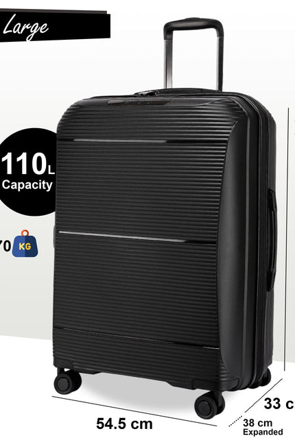 Abiko Large Hard Shell Suitcase in Black
