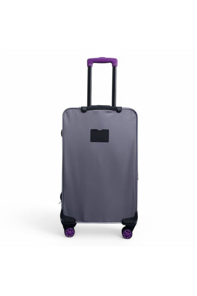 Handa Medium Soft Shell Suitcase in Grey