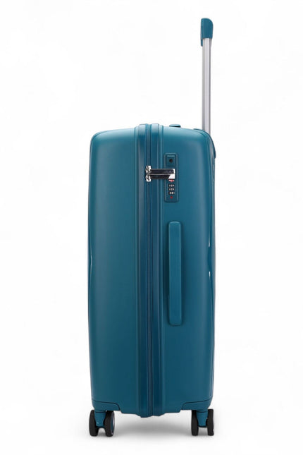Burnaby Large Hard Shell Suitcase in Teal Blue