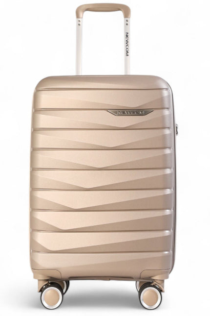 Forster Large Hard Shell TSA Suitcase in Champagne Beige