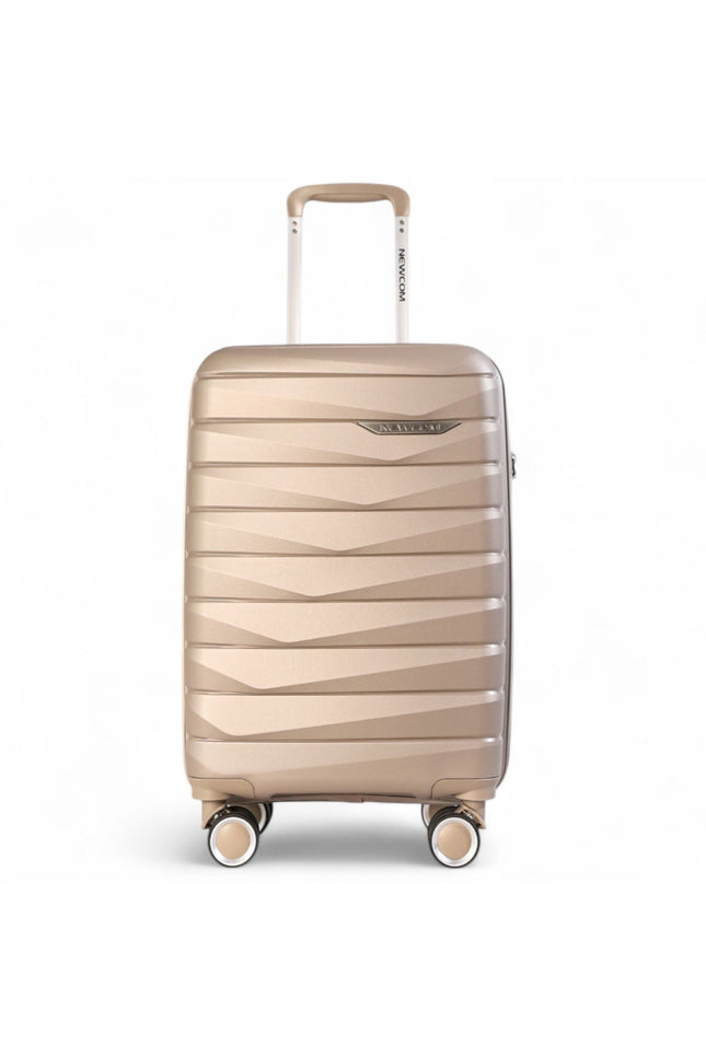 Forster Large Hard Shell TSA Suitcase in Champagne Beige