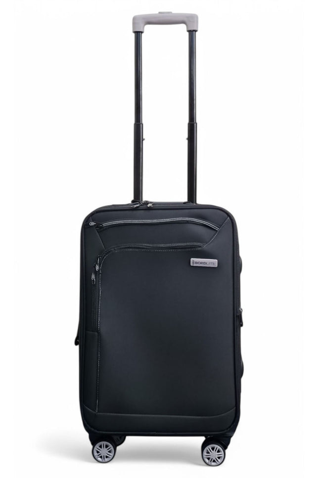 Handa Cabin Soft Shell Suitcase in Black