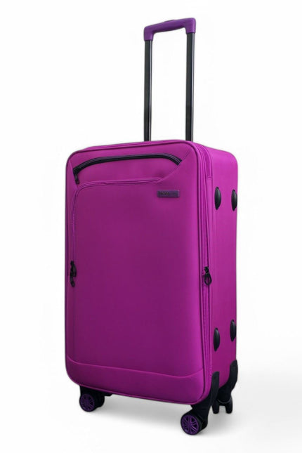 Handa Medium Soft Shell Suitcase in Pink