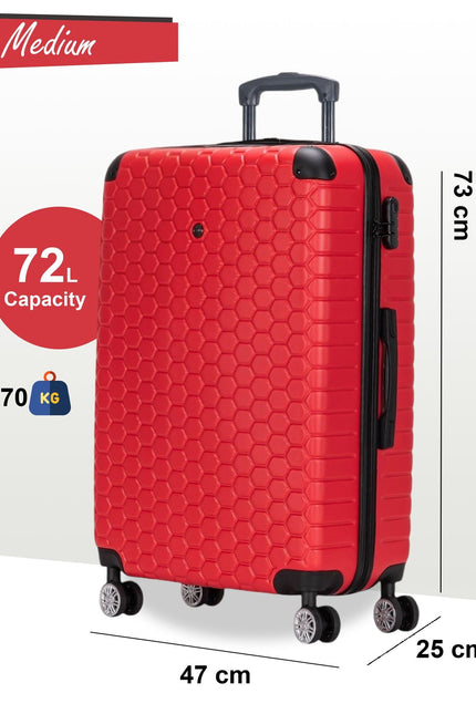 Noda Medium Hard Shell Suitcase in Red
