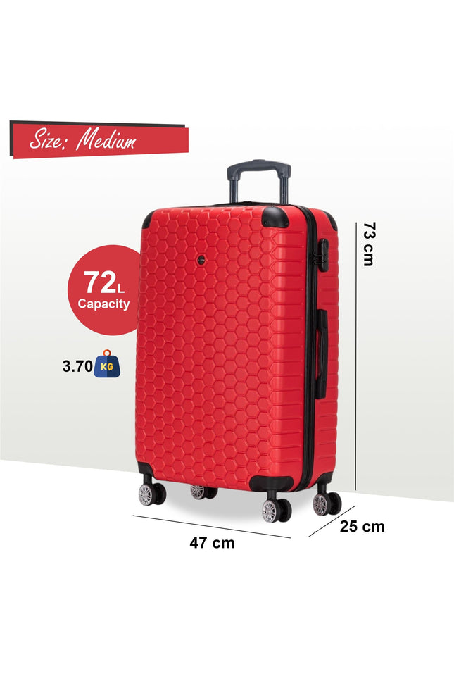 Noda Medium Hard Shell Suitcase in Red