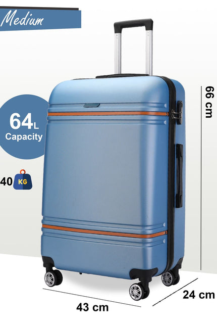 Calgary Medium Hard Shell Suitcase in Blue