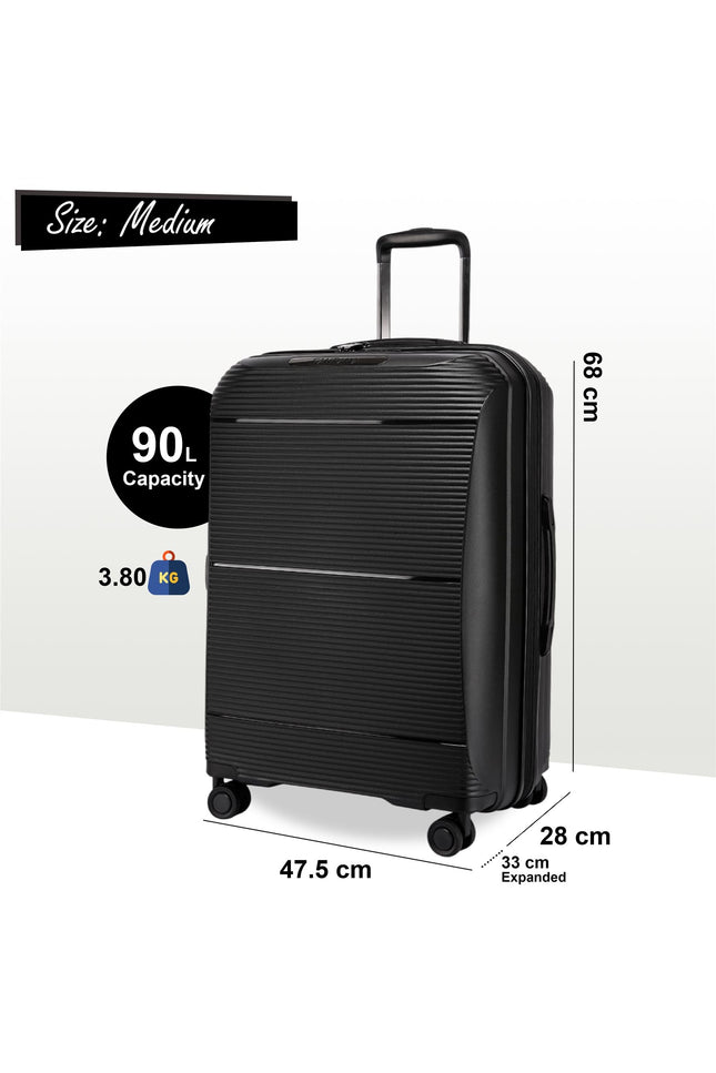Abiko Medium Hard Shell Suitcase in Black