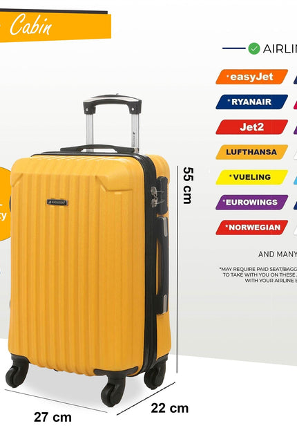 Corowa Cabin Hard Shell Suitcase in Yellow