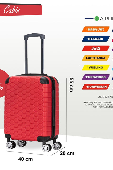 Noda Cabin Hard Shell Suitcase in Red