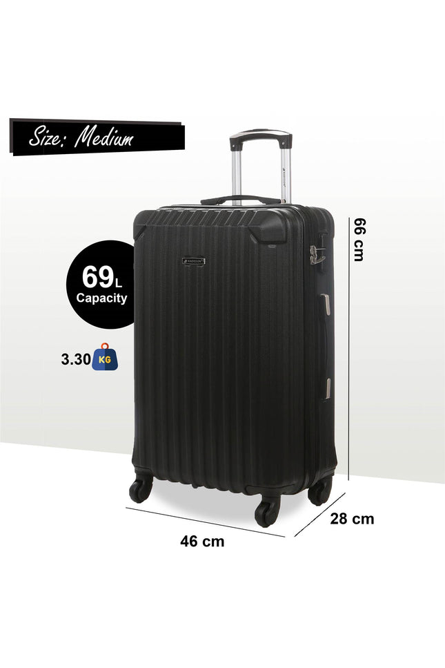 Corowa Medium Hard Shell Suitcase in Black