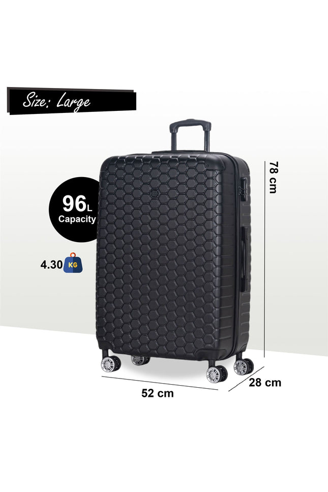 Noda Large Hard Shell Suitcase in Black