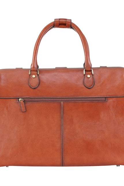 Genuine Leather Tan Duffle Holdall Vintage Travel Gym Bag - Windsor
