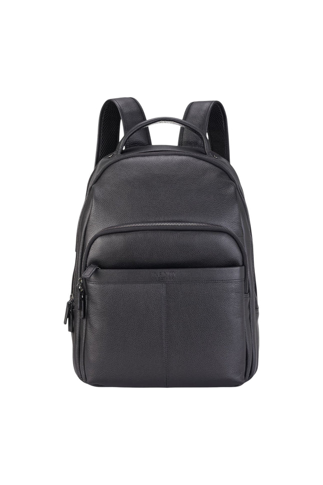 Genuine Leather Black Vintage Rucksack Laptop Bag Travel Backpack - Capri
