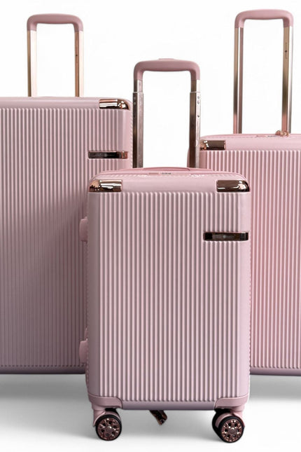 Cowra Set of 3 Hard Shell Suitcase in Rose Gold