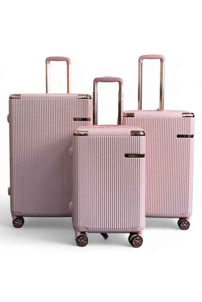 Cowra Set of 3 Hard Shell Suitcase in Rose Gold