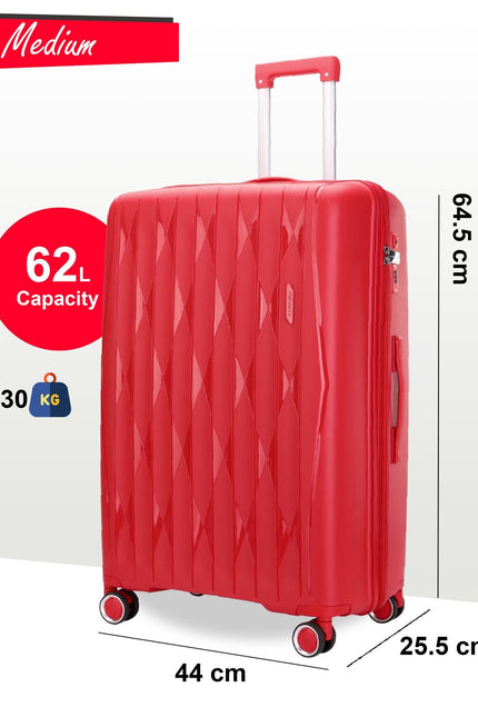 Burnaby Medium Hard Shell Suitcase in Red