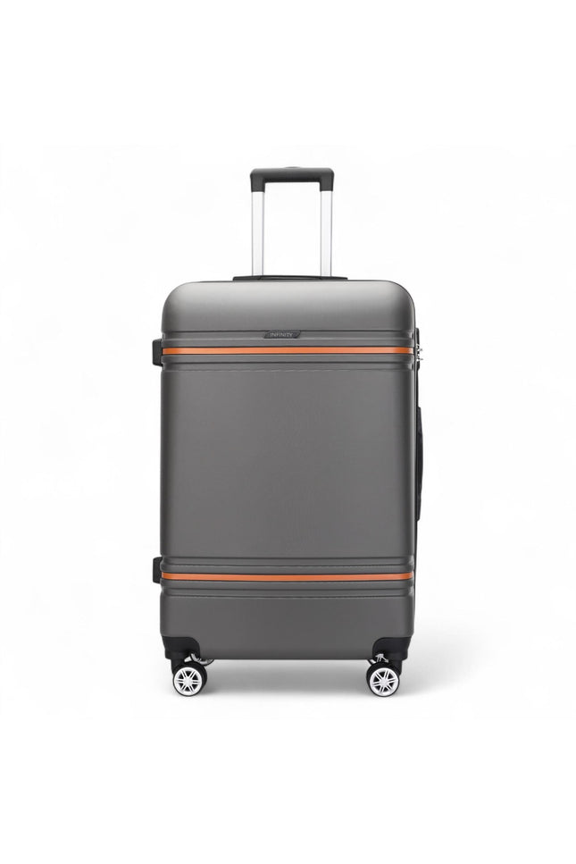 Calgary Medium Hard Shell Suitcase in Charcoal Black