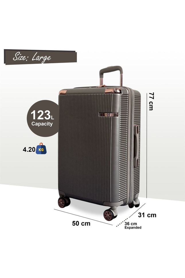 Cowra Large Hard Shell Suitcase in Champagne ( Beige )