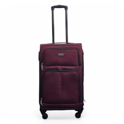 Tahara Large Soft Shell Suitcase in Wine