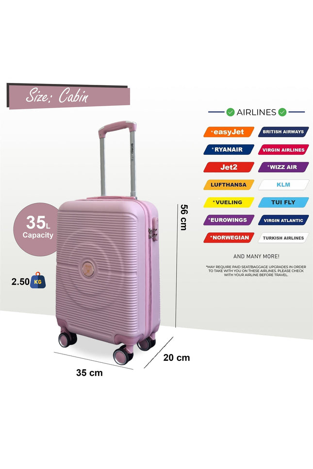 Seto Cabin Hard Shell Suitcase in Pink