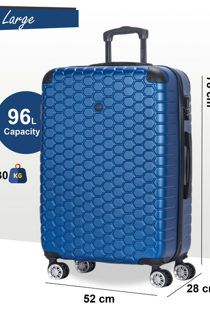 Noda Large Hard Shell Suitcase in Blue