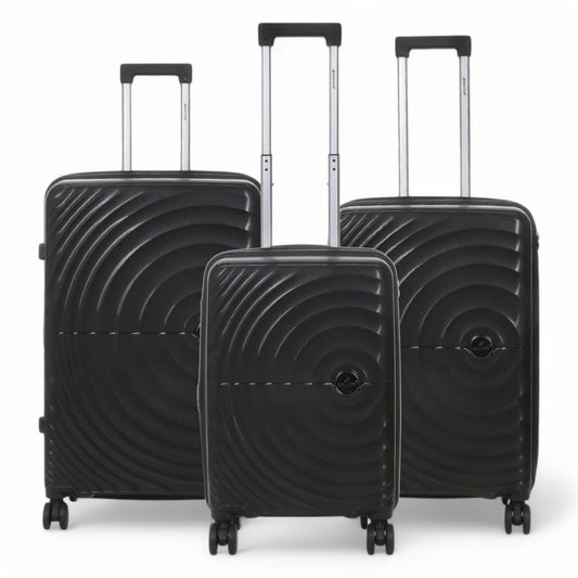 Balranald Set of 3 Hard Shell Suitcase in Black