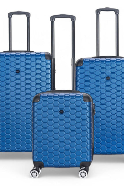 Noda Set of 3 Hard Shell Suitcase in Blue