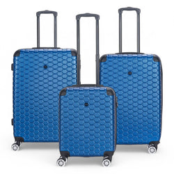 Noda Set of 3 Hard Shell Suitcase in Blue