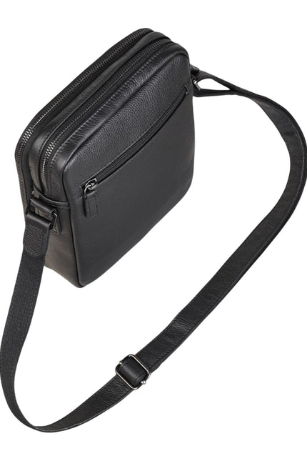 Genuine Leather Black Vintage Messenger Crossbody Travel Bag - Hawthrone
