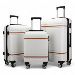 Calgary Set of 3 Hard Shell Suitcase in Cream White
