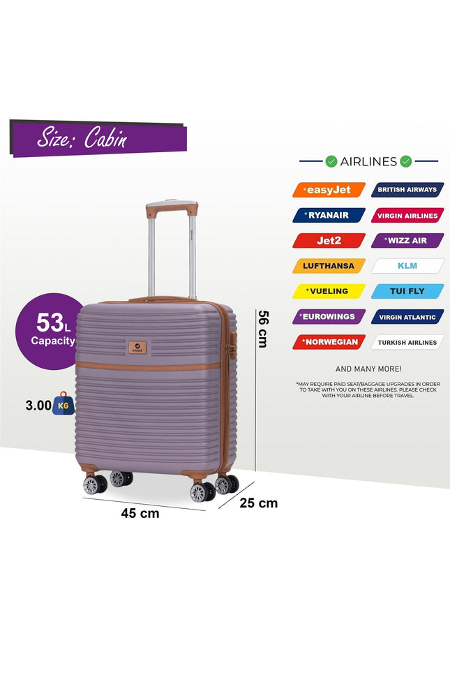 Koga Cabin Hard Shell Suitcase in Purple
