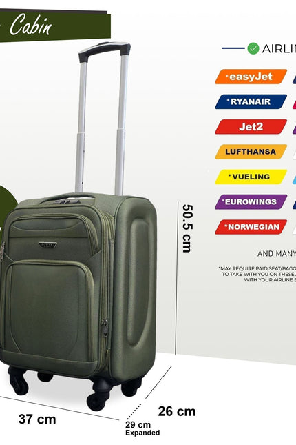 Nagoya Cabin Soft Shell Suitcase in Khaki