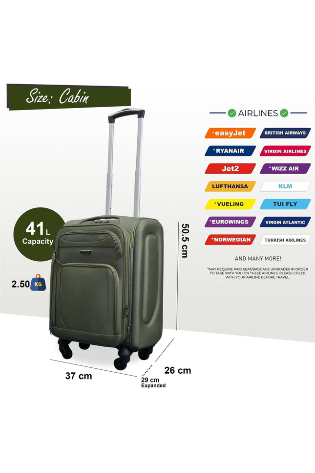 Nagoya Cabin Soft Shell Suitcase in Khaki